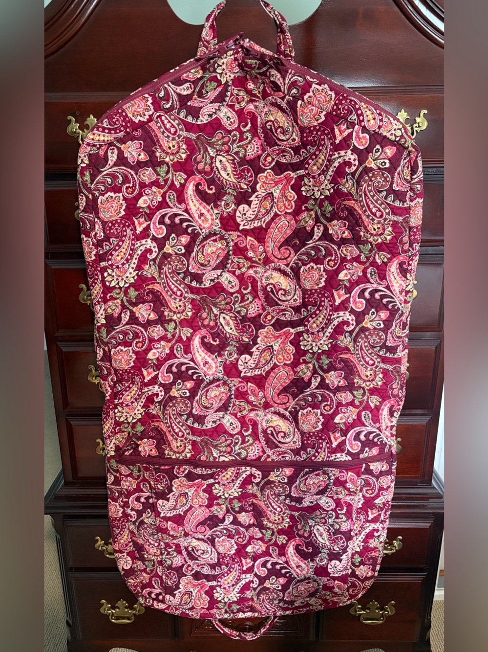 Retired Vera Bradley PICCADILLY PLUM Lg Hanging Garment Travel Bag 24" x 46"